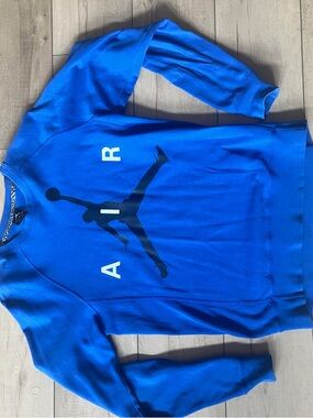 Jordan Royal Blue Crewneck Tee with Black Jumpman